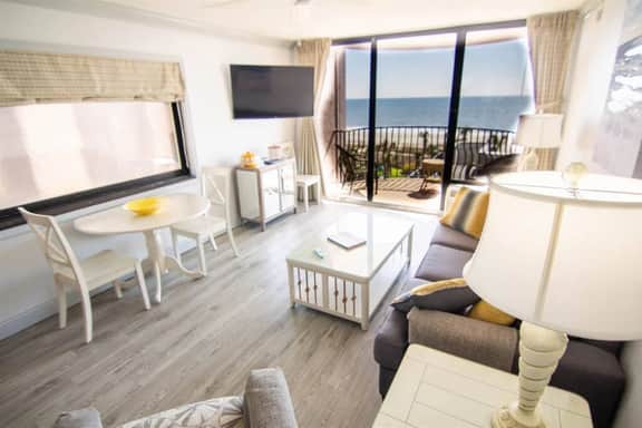 203 Beautiful End Unit Oceanfront in the heart of Myrtle Beach indoor and outdoor pools - Image 2